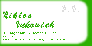 miklos vukovich business card
