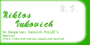 miklos vukovich business card